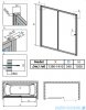 Radaway Vesta Dwj drzwi przesuwne 140 cm szkło fabric 209114-01-06